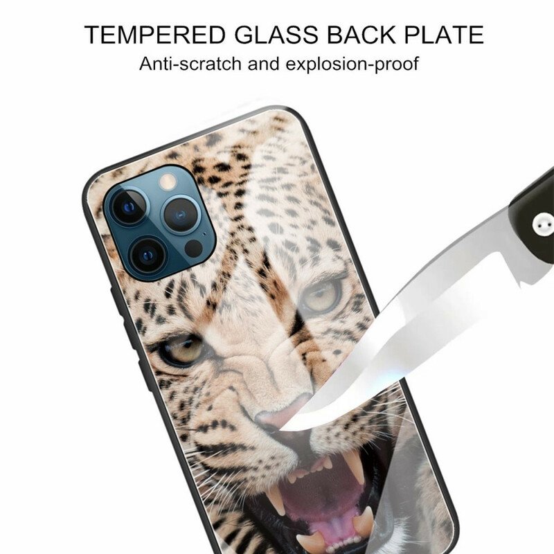 Skal iPhone 13 Pro Leopard Härdat Glas