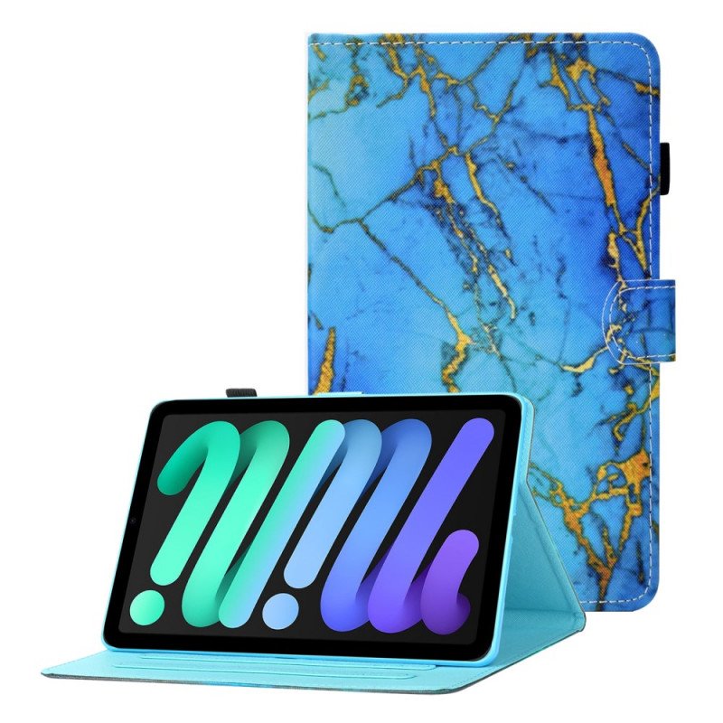 Folio-fodral iPad Mini 6 (2021) Marmor Stil