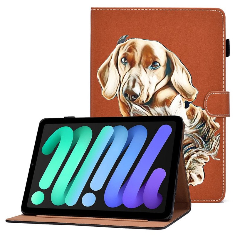 Läderfodral iPad Mini 6 (2021) Hund Och Katt