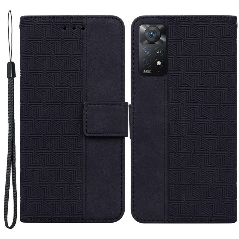 Fodral Xiaomi Redmi Note 11 Pro / 11 Pro 5G Med Kedjar Strappy Mönster