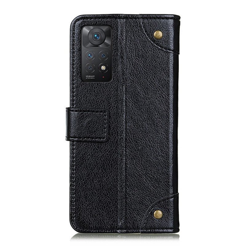 Fodral Xiaomi Redmi Note 11 Pro / 11 Pro 5G Stil Nappa Läder Vintage Nitar