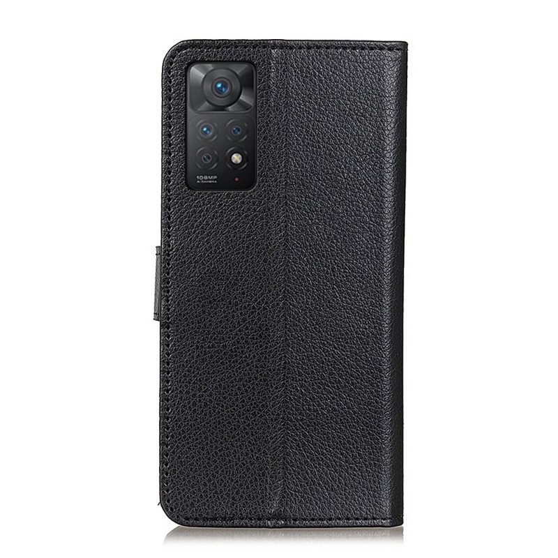 Fodral Xiaomi Redmi Note 11 Pro / 11 Pro 5G Traditionellt Litchi Konstläder