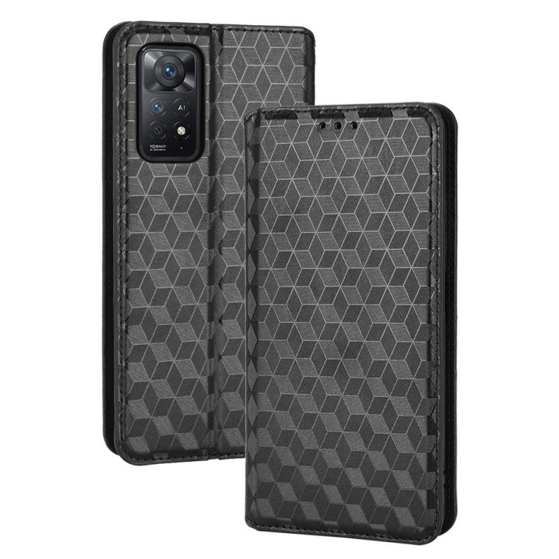 Folio-fodral Xiaomi Redmi Note 11 Pro / 11 Pro 5G Läderfodral 3d Diamantlädereffekt