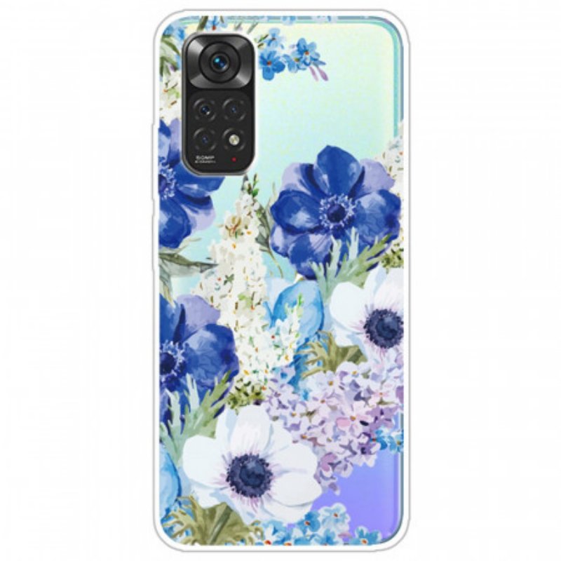 Skal Xiaomi Redmi Note 11 Pro / 11 Pro 5G Akvarell Blå Blommor