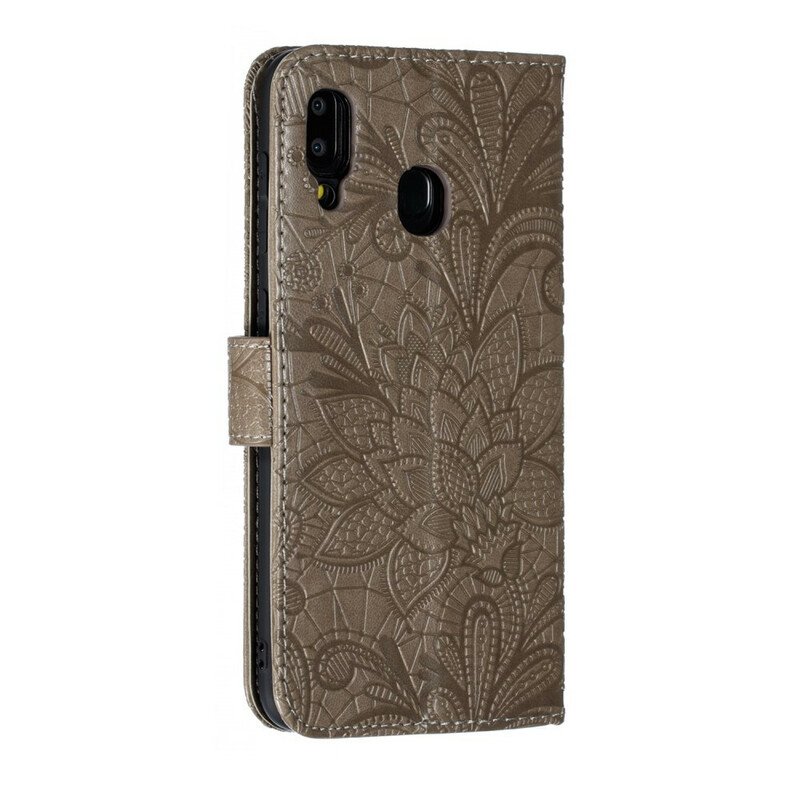 Fodral Samsung Galaxy A30 Med Kedjar Rem Tribal Flowers