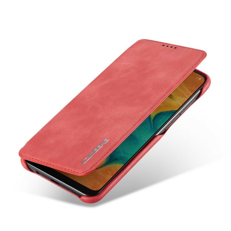 Folio-fodral Samsung Galaxy A30 Läderfodral Lc.imeeke Lädereffekt