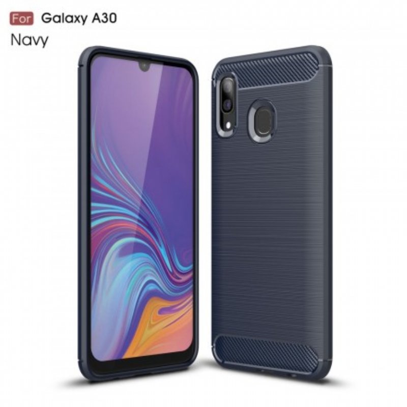 Mobilskal Samsung Galaxy A30 Borstad Kolfiber