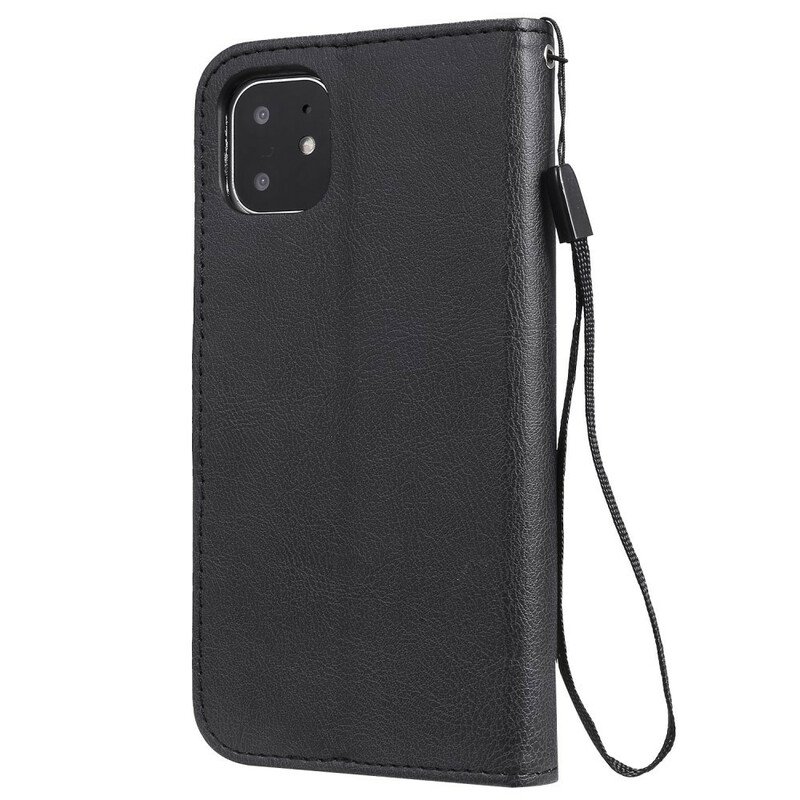 Fodral iPhone 11 Med Kedjar Strappy Lädereffekt