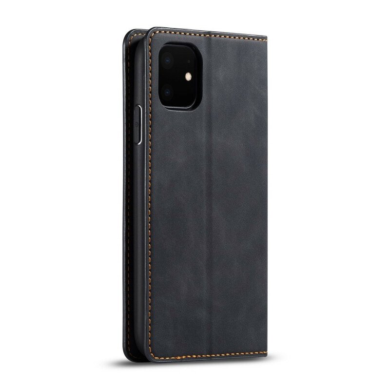 Folio-fodral iPhone 11 Läderfodral Forwenw Lädereffekt