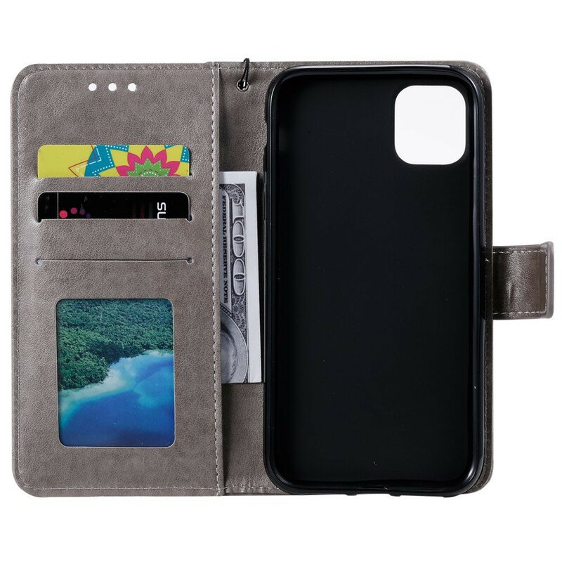 Folio-fodral iPhone 11 Med Kedjar Lanyard Daydream