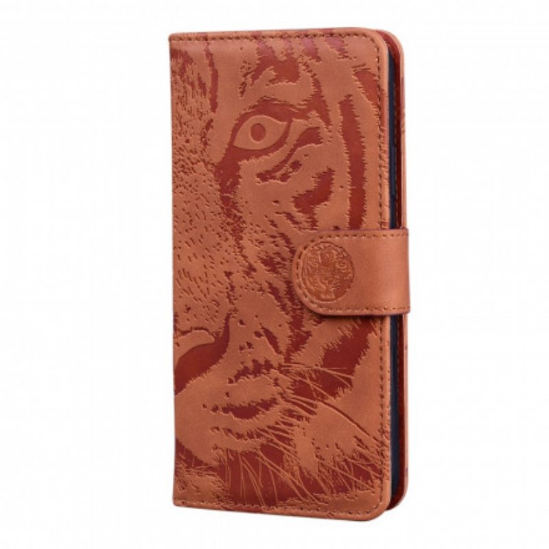 Folio-fodral iPhone 11 Tiger Face Print