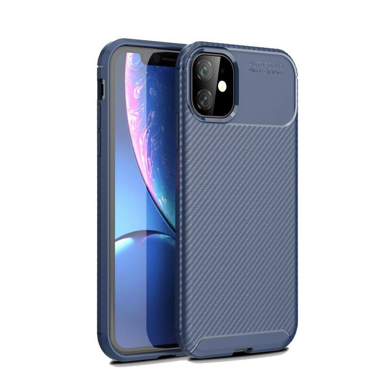 Mobilskal iPhone 11 Flexibel Kolfiberstruktur