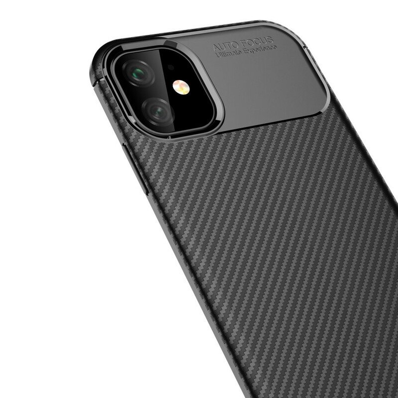 Mobilskal iPhone 11 Flexibel Kolfiberstruktur