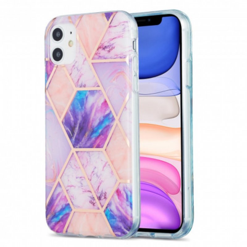 Skal iPhone 11 Flashig Geometrisk Marmor