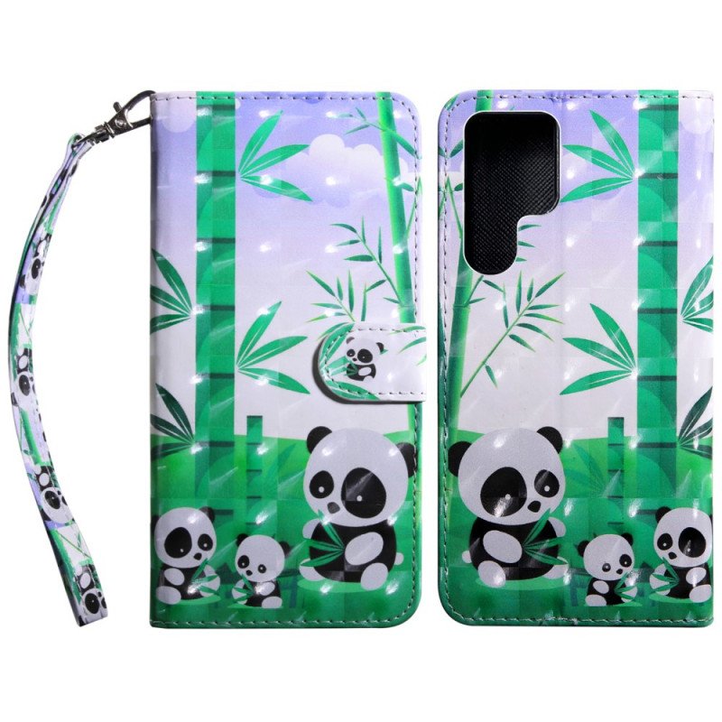 Fodral Samsung Galaxy S22 Ultra 5G Panda Familj