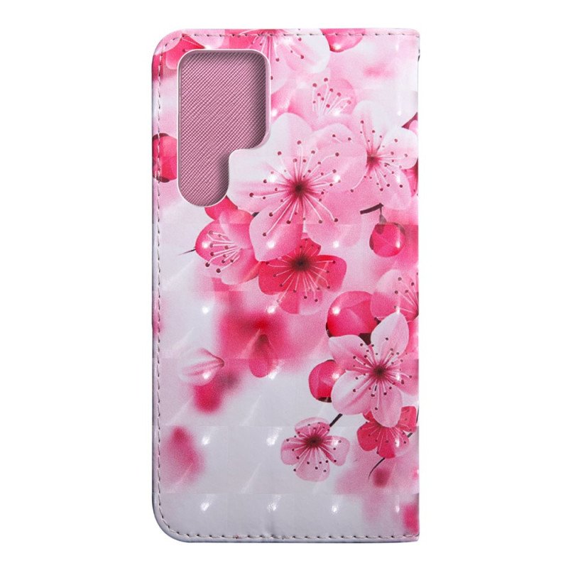 Fodral Samsung Galaxy S22 Ultra 5G Rosa Blommor