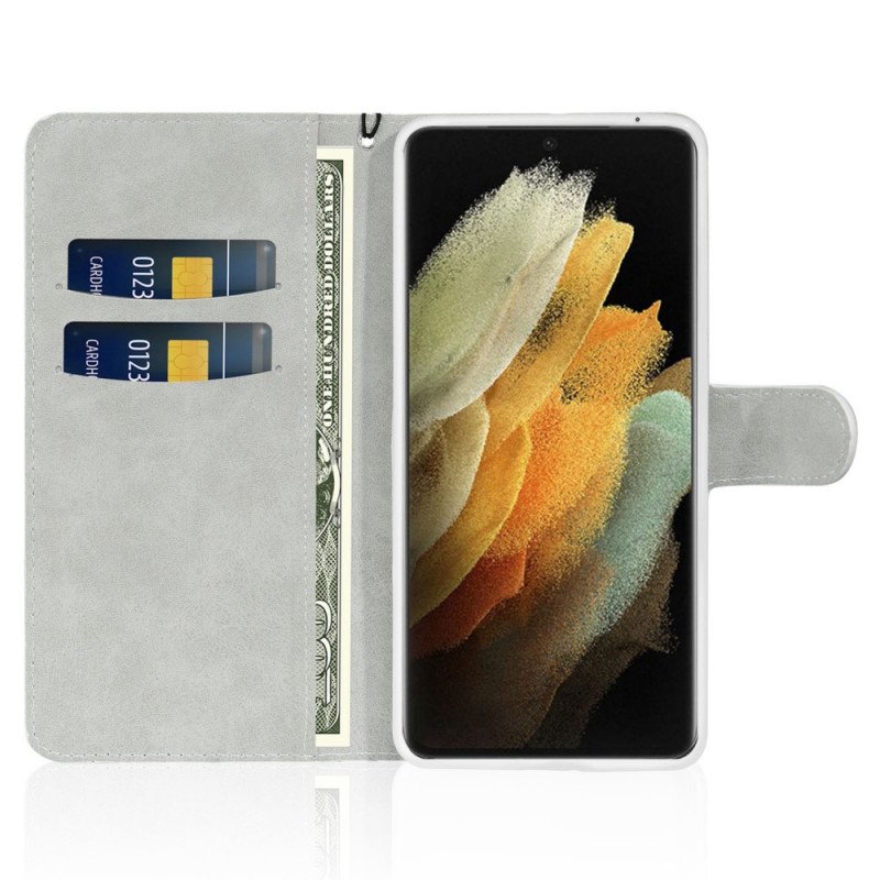 Folio-fodral Samsung Galaxy S22 Ultra 5G Paljetter S Design