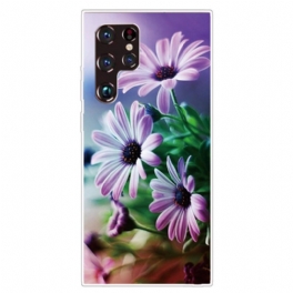 Skal Samsung Galaxy S22 Ultra 5G Realistiska Blommor