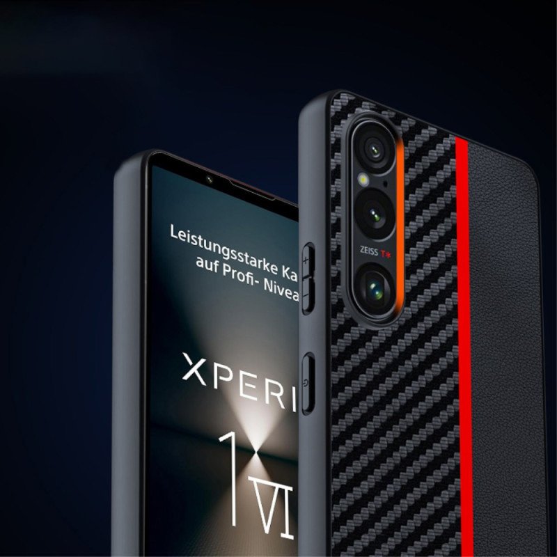 Skal Sony Xperia 1 Vi Telefonfodral Kolfiberstil