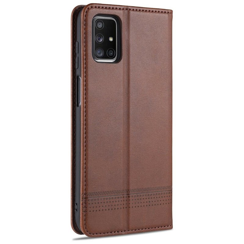 Folio-fodral Samsung Galaxy M51 Läderfodral Azns Läder Styling