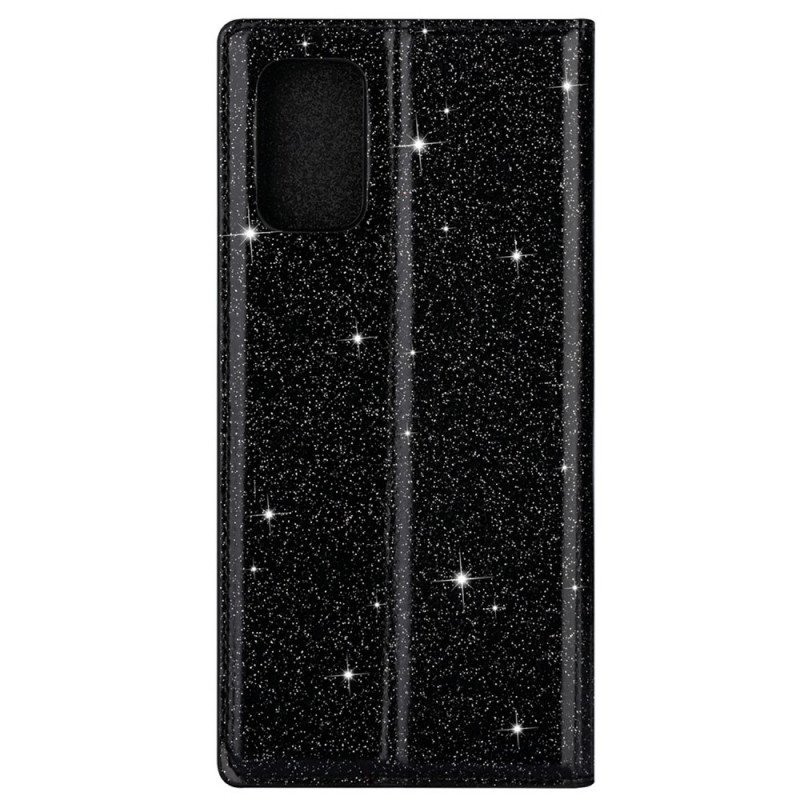 Folio-fodral Samsung Galaxy M51 Läderfodral Paljettstil