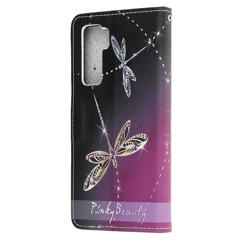 Fodral Huawei P40 Lite 5G Med Kedjar Strappy Dragonflies