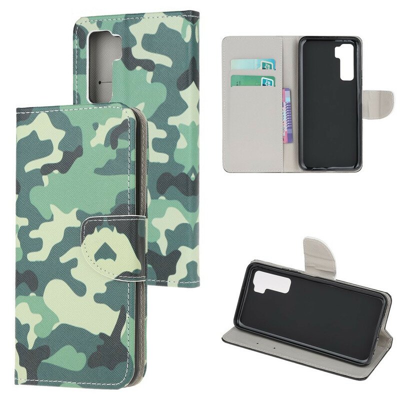 Folio-fodral Huawei P40 Lite 5G Militärt Kamouflage