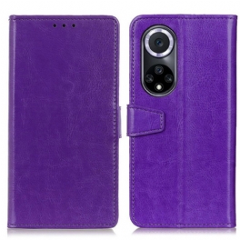 Folio-fodral Huawei Nova 9 Enkel Glänsande Lädereffekt