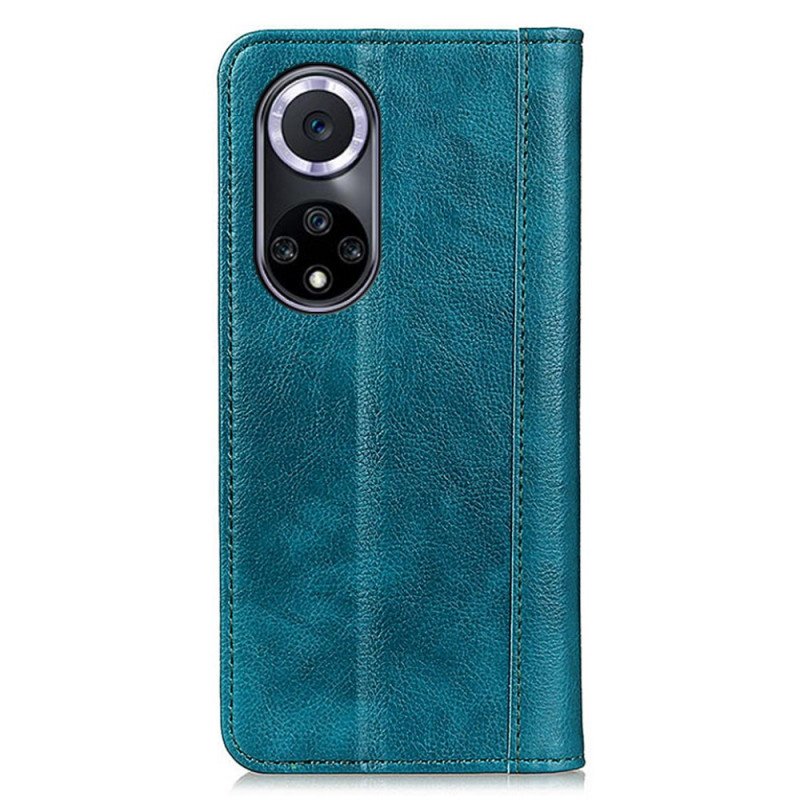 Folio-fodral Huawei Nova 9 Läderfodral Elegance Split Litchi Läder