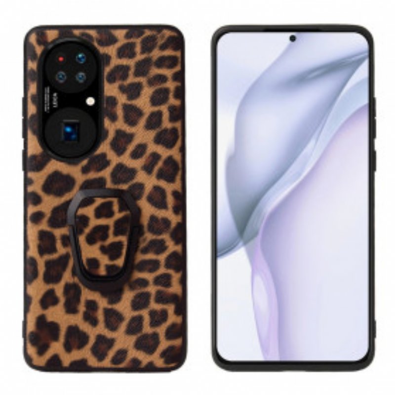 Skal Huawei P50 Ringstöd I Leopardstil