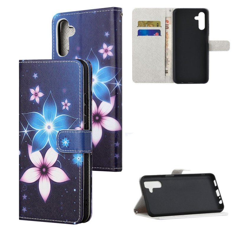 Fodral Samsung Galaxy A13 5G / A04s Med Kedjar Lunar Strap Blommor