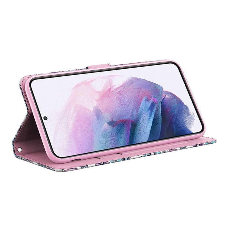 Fodral Samsung Galaxy A13 5G / A04s Rosa Träd