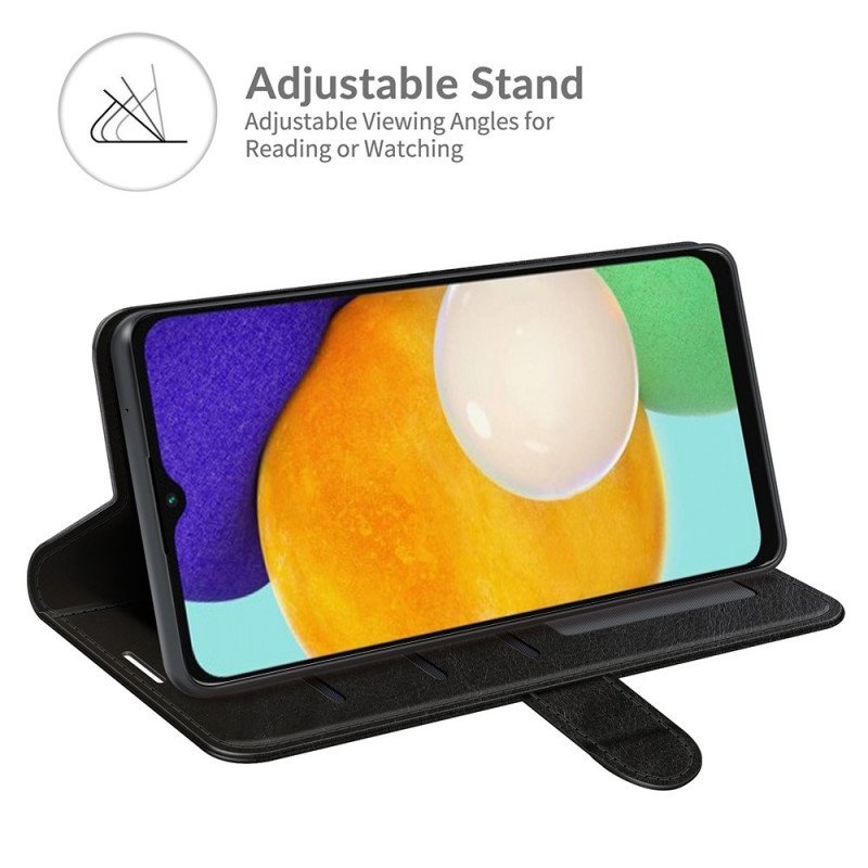 Folio-fodral Samsung Galaxy A13 5G / A04s Klassisk Lädereffekt