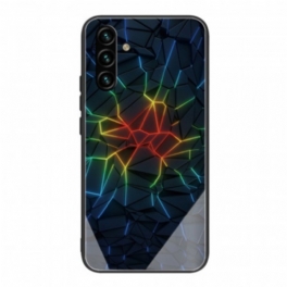 Mobilskal Samsung Galaxy A13 5G / A04s Geometri Härdat Glas