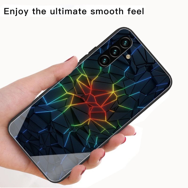 Mobilskal Samsung Galaxy A13 5G / A04s Geometri Härdat Glas