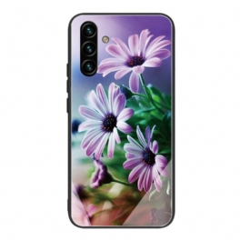 Mobilskal Samsung Galaxy A13 5G / A04s Härdat Glas Blommor