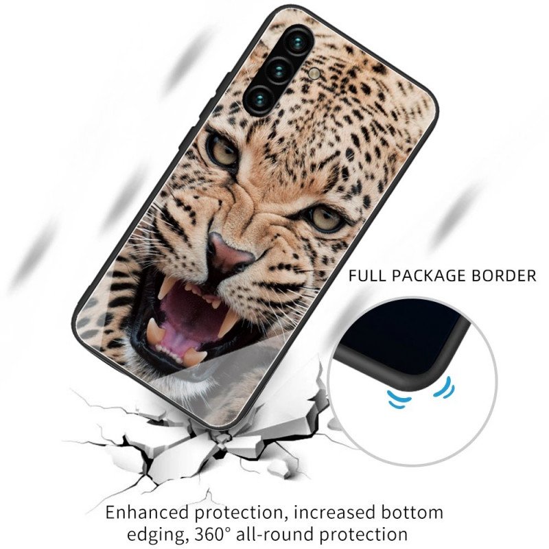 Mobilskal Samsung Galaxy A13 5G / A04s Leopard Härdat Glas