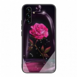 Skal Samsung Galaxy A13 5G / A04s Magiskt Rosa Härdat Glas