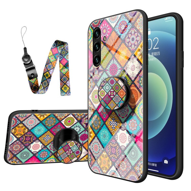 Skal Samsung Galaxy A13 5G / A04s Patchwork Magnetisk Hållare