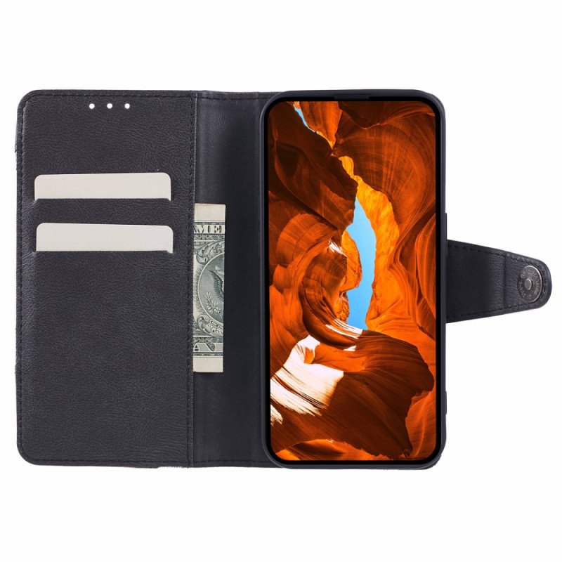 Läderfodral Oppo Reno 12 5g Telefonfodral Bi-textur