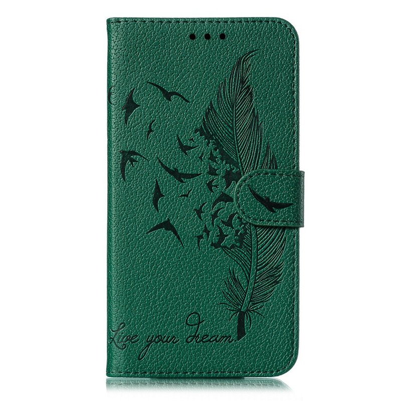 Fodral Samsung Galaxy A20s Faux Leather Lev Din Dröm