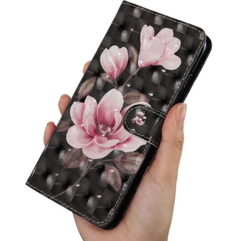 Fodral Samsung Galaxy A20s Ljus Fläckblommor Blommar