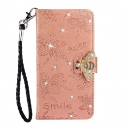 Folio-fodral Samsung Galaxy A20s Smile Bee Charm