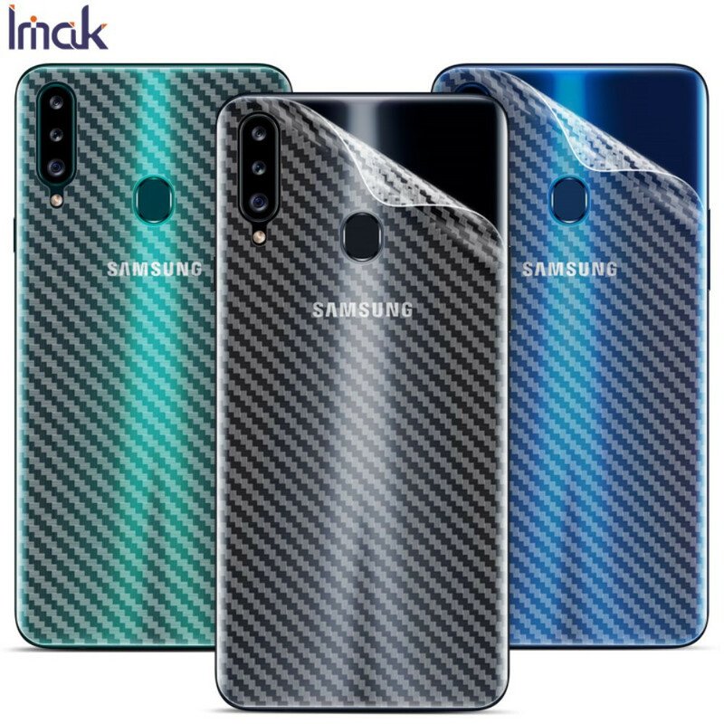 Ryggskyddsfilm För Samsung Galaxy A20S Carbon Style Imak