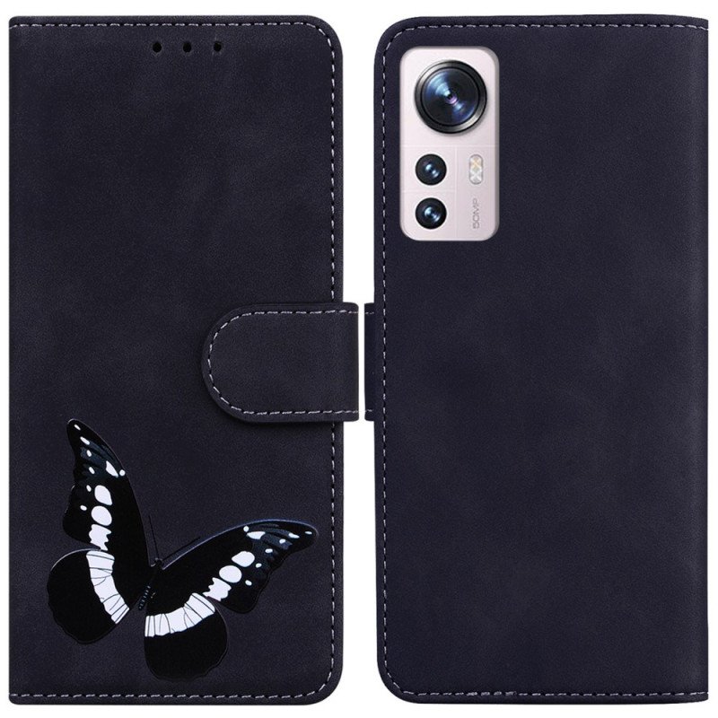 Fodral Xiaomi 12 Pro Skin-touch Butterfly