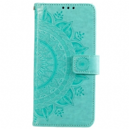 Folio-fodral Xiaomi 12 Pro Med Kedjar Strappy Sun Mandala