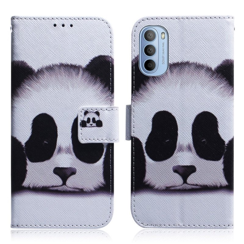 Fodral Moto G41 / G31 Panda Ansikte