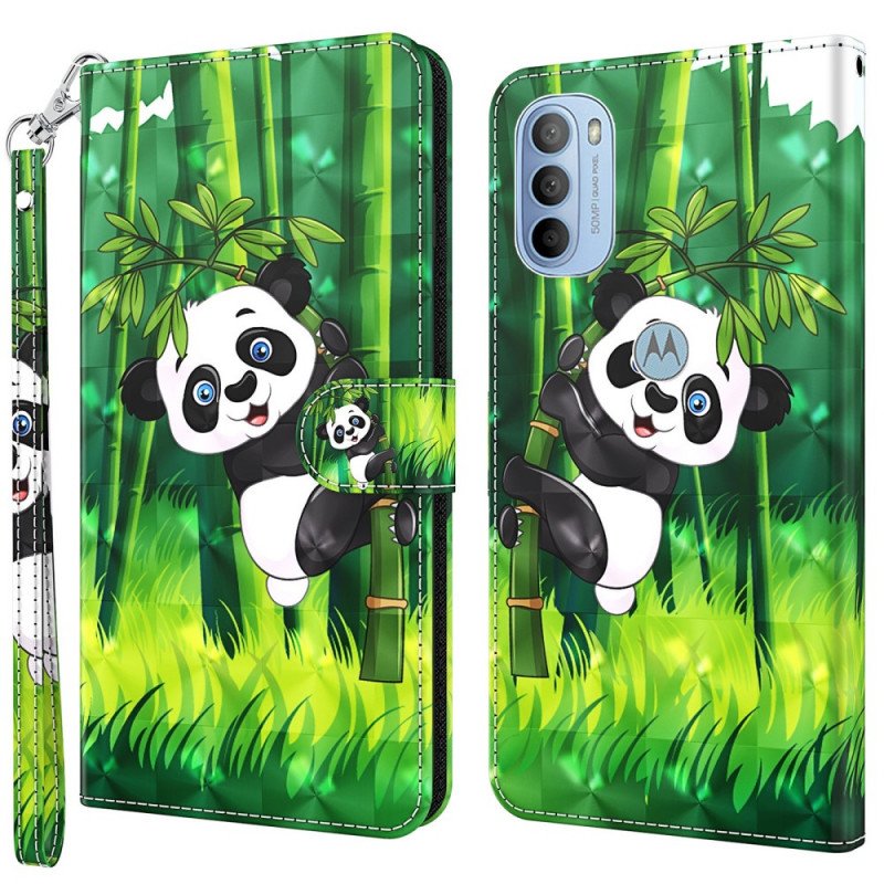 Fodral Moto G41 / G31 Panda Och Bambu