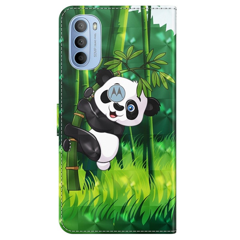 Fodral Moto G41 / G31 Panda Och Bambu