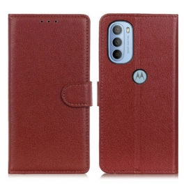 Fodral Moto G41 / G31 Traditionellt Litchi